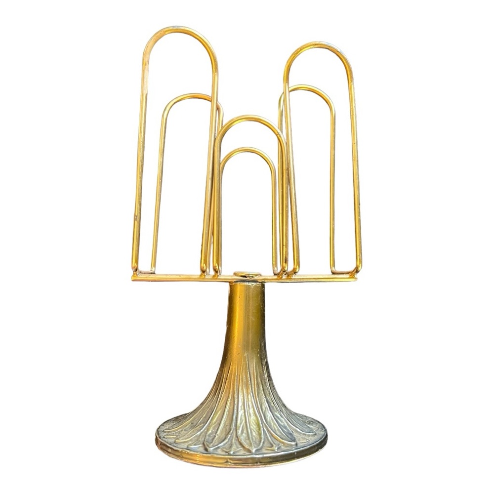 SOLD Vintage Brass Napkin Holder - Picture 3 of 3